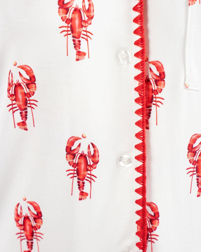 Cute stitching cropped pajama set