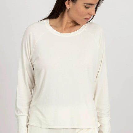 Ribbed long sleeve top