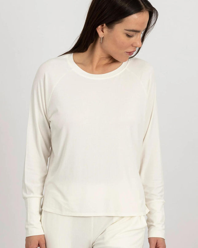 Ribbed long sleeve top