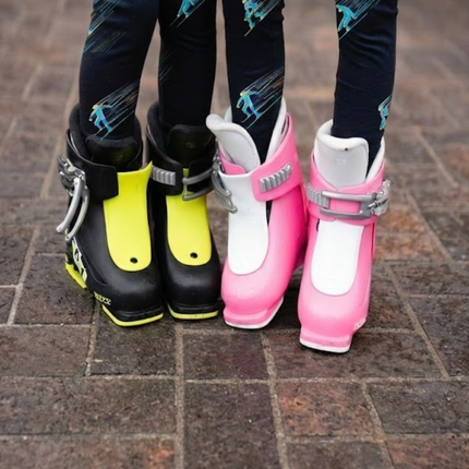 Kids Jammies Neon Skier Print