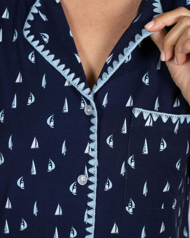 Cute stitching short pajama set